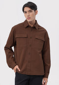 Regular Fit Shirt Jacket with Pocket