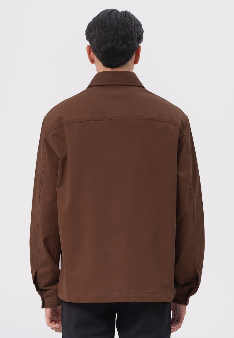 Regular Fit Shirt Jacket with Pocket