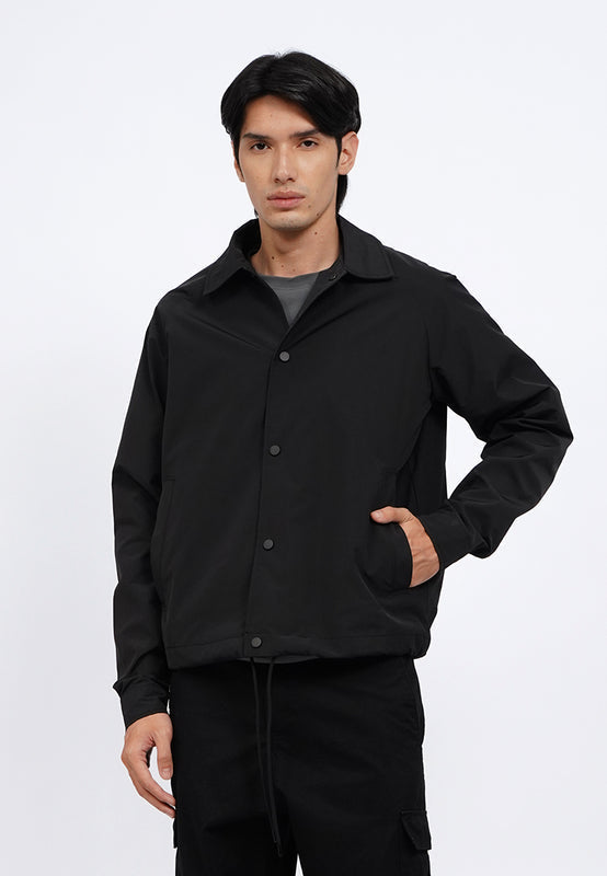 Drawstring Hem Coach Jacket