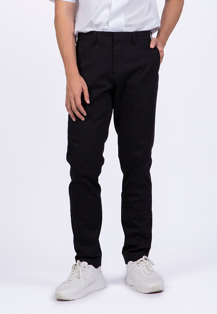Slim Fit Formal Pants Black
