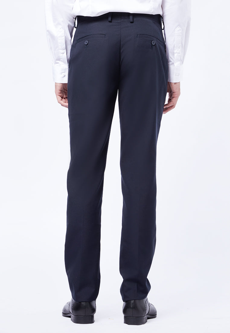Slim Fit Formal Pants Dark Blue