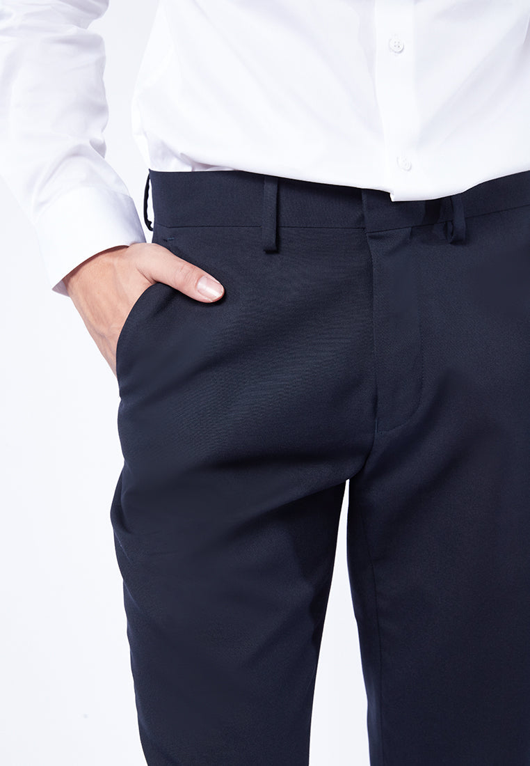 Slim Fit Formal Pants Dark Blue