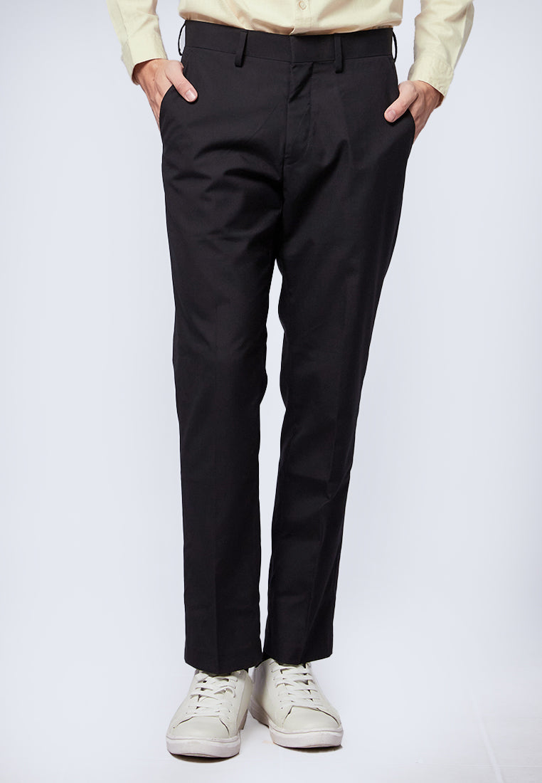 Slim Fit Formal Pants Black