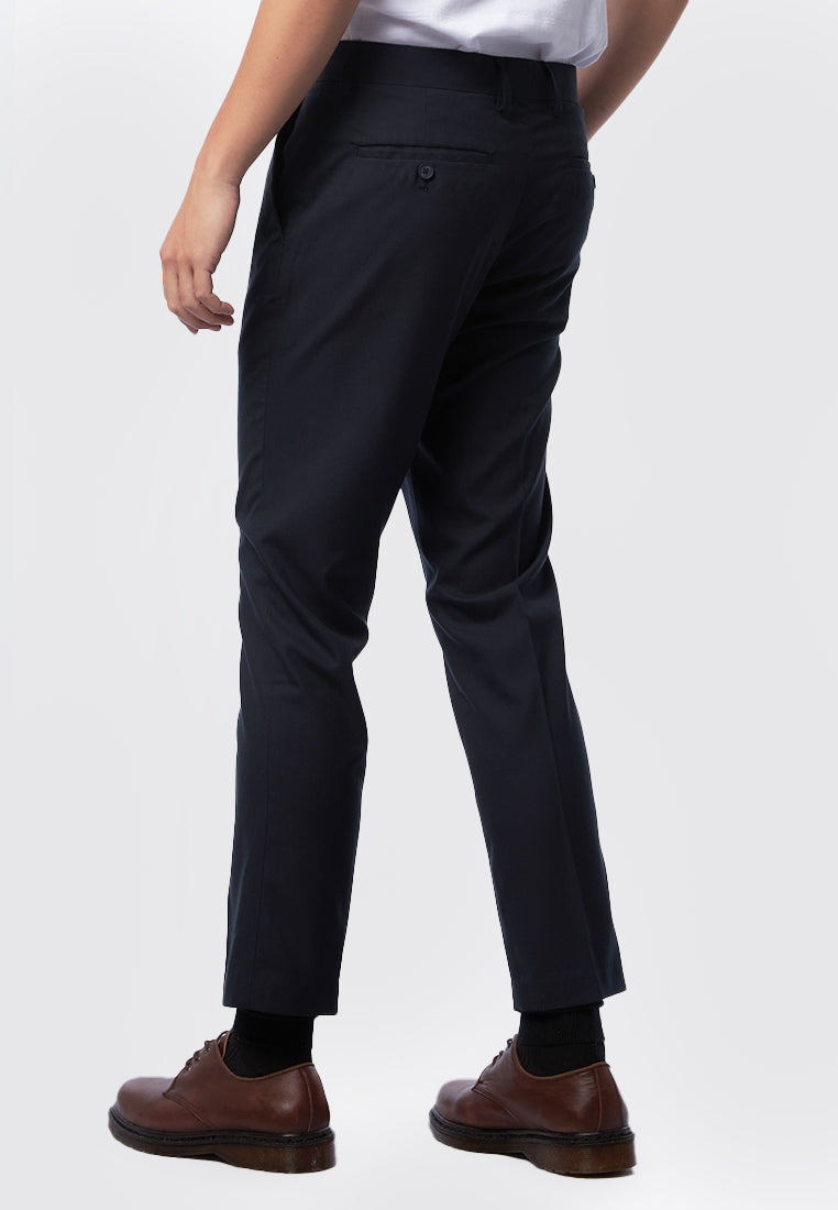Slim Fit Formal Pants Dark Blue