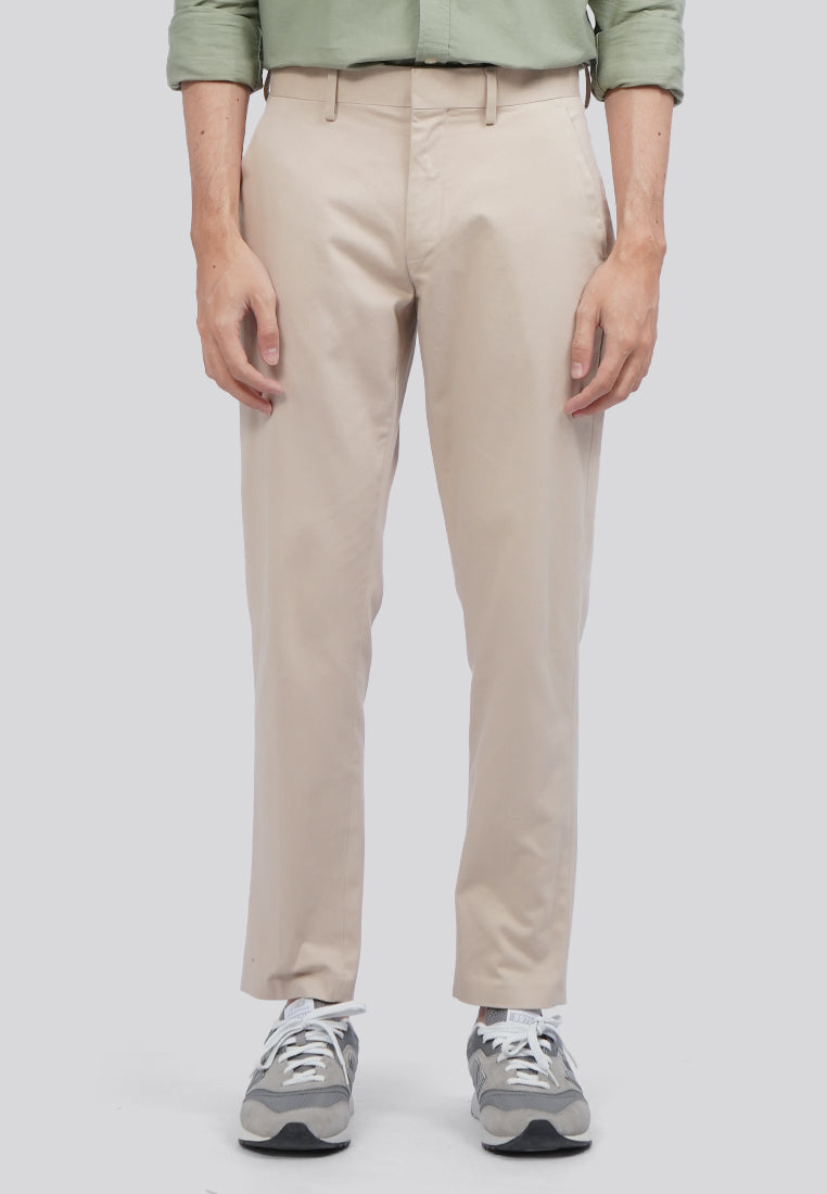 Slim Fit Basic Long Pants Khaki