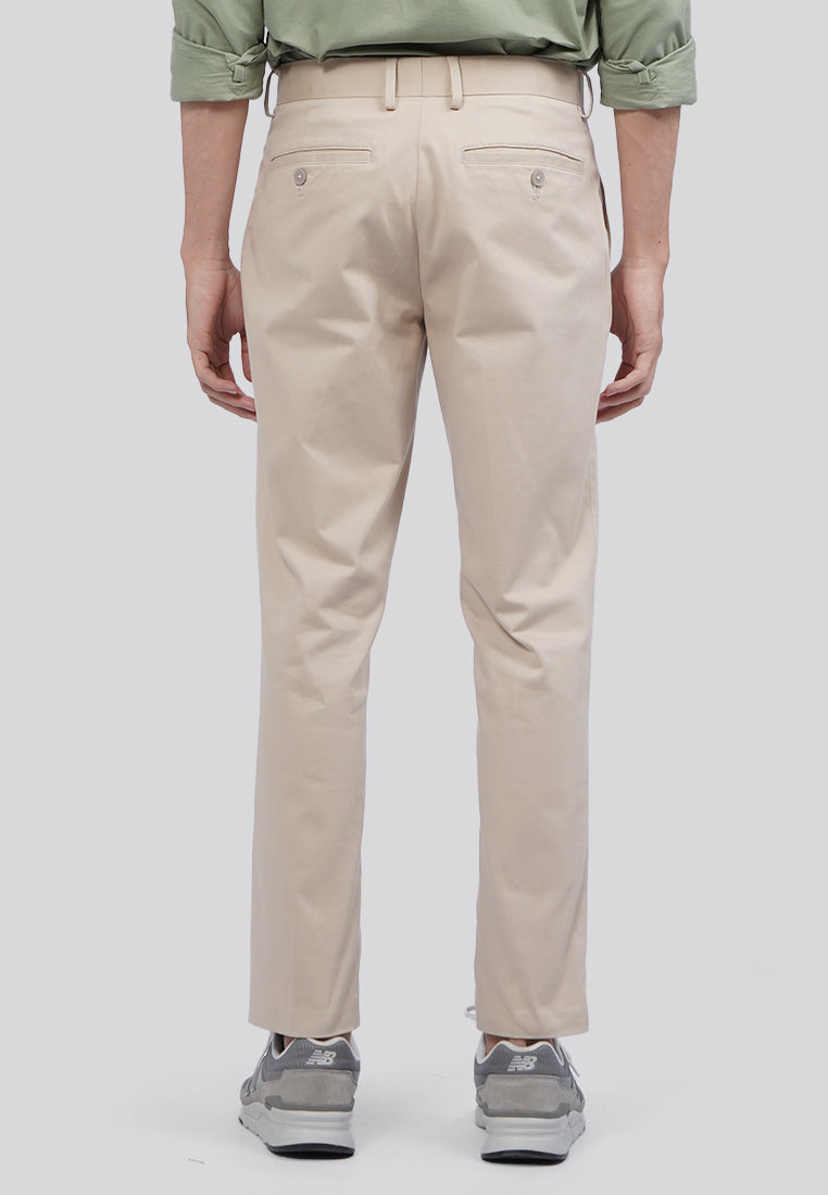 Slim Fit Basic Long Pants Khaki