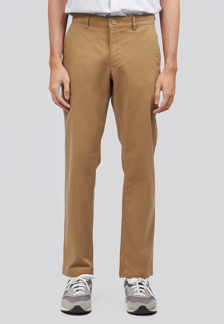 Khaki Slim Fit Basic Long Pants