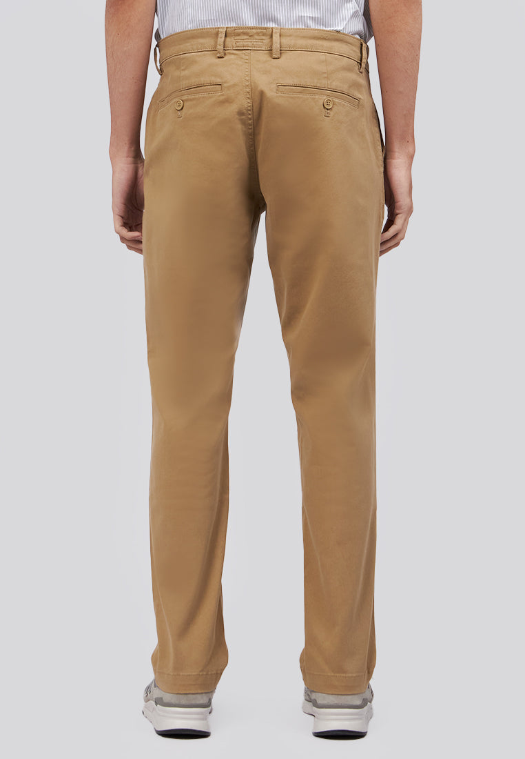 Khaki Slim Fit Basic Long Pants