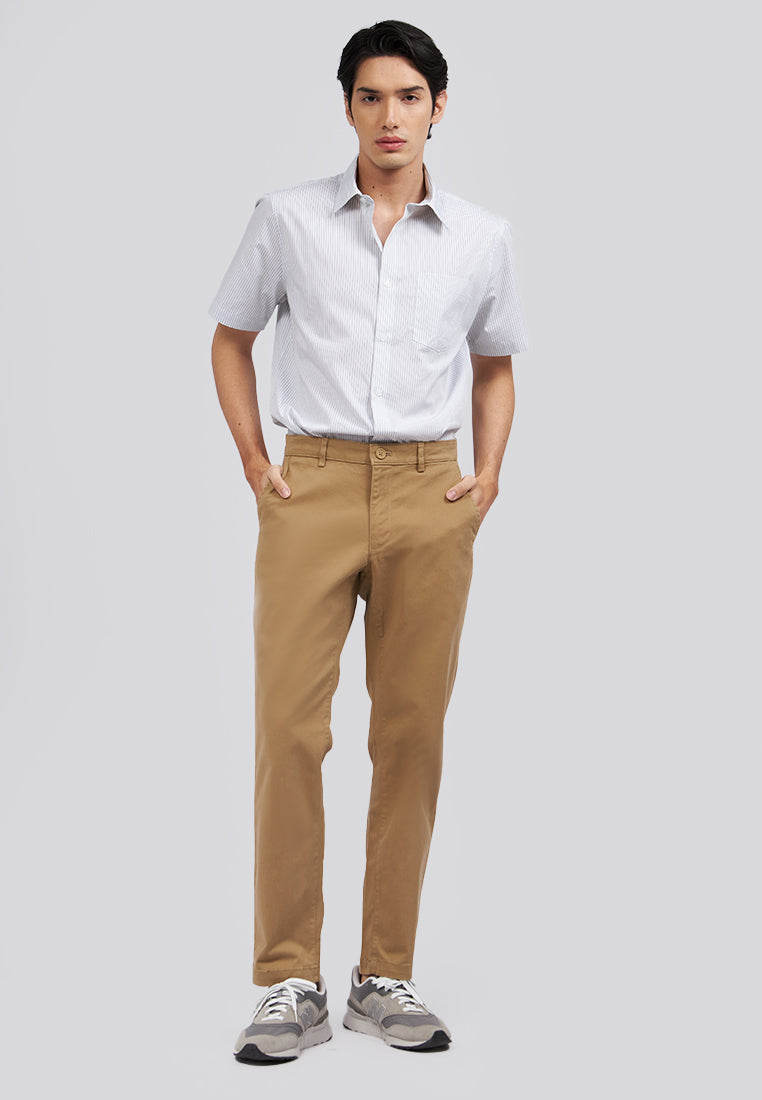 Khaki Slim Fit Basic Long Pants