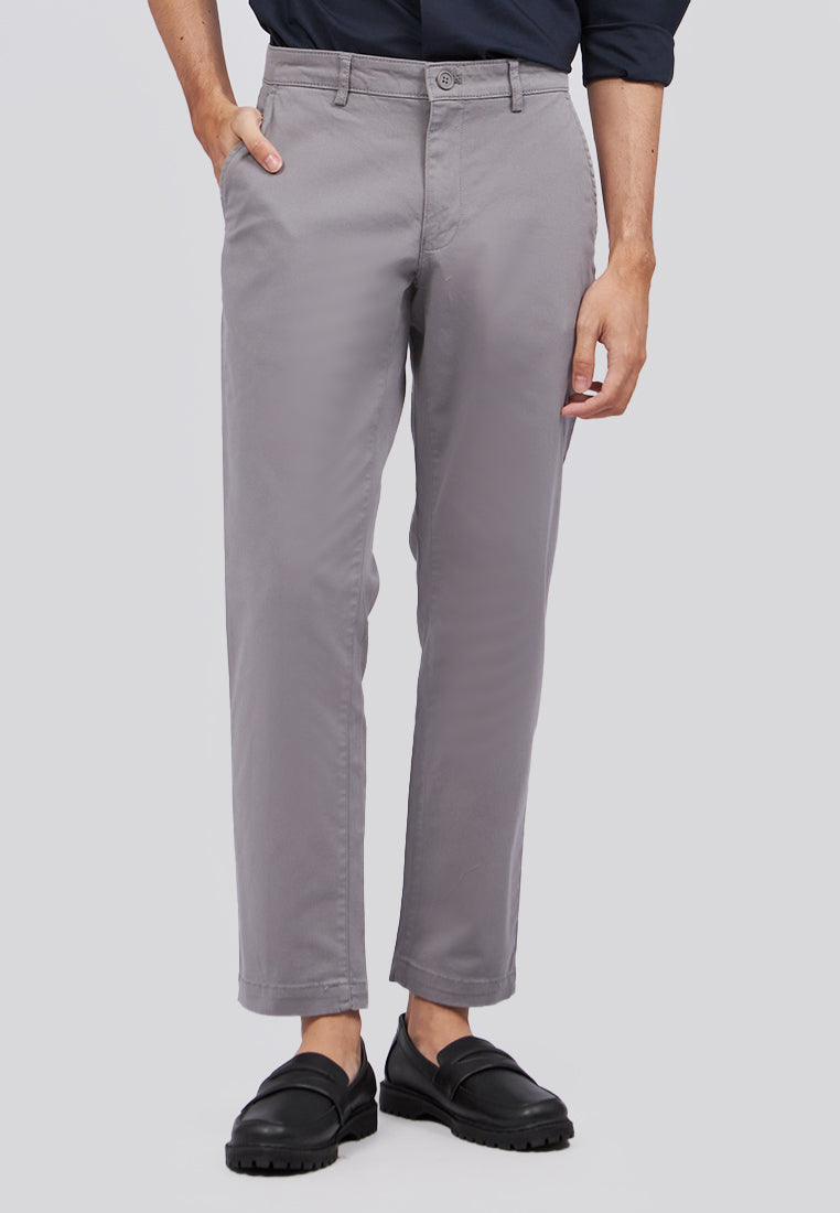 Slim Fit Basic Long Pants Lt. Grey