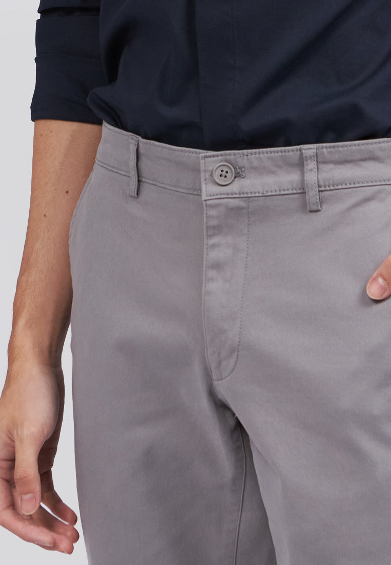 Slim Fit Basic Long Pants Lt. Grey