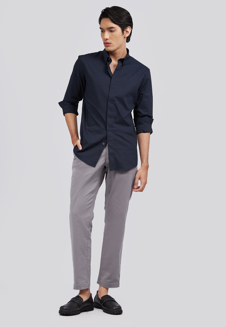 Slim Fit Basic Long Pants Lt. Grey