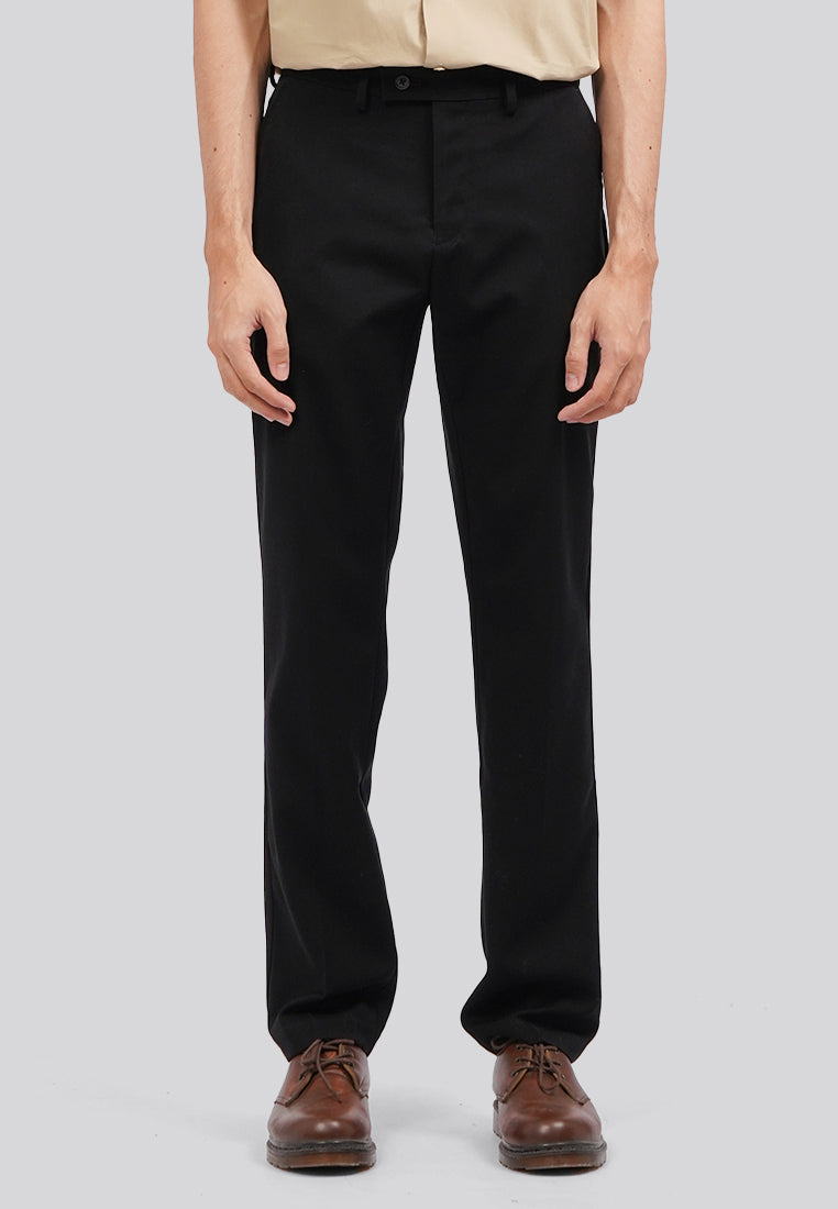 Slim Fit Basic Long Pants Jet Black