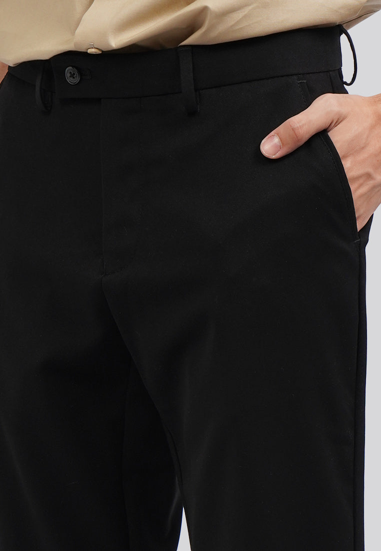 Slim Fit Basic Long Pants Jet Black