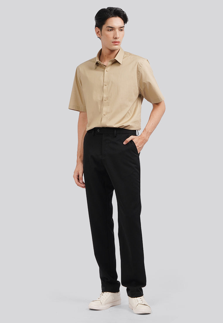 Slim Fit Basic Long Pants Jet Black
