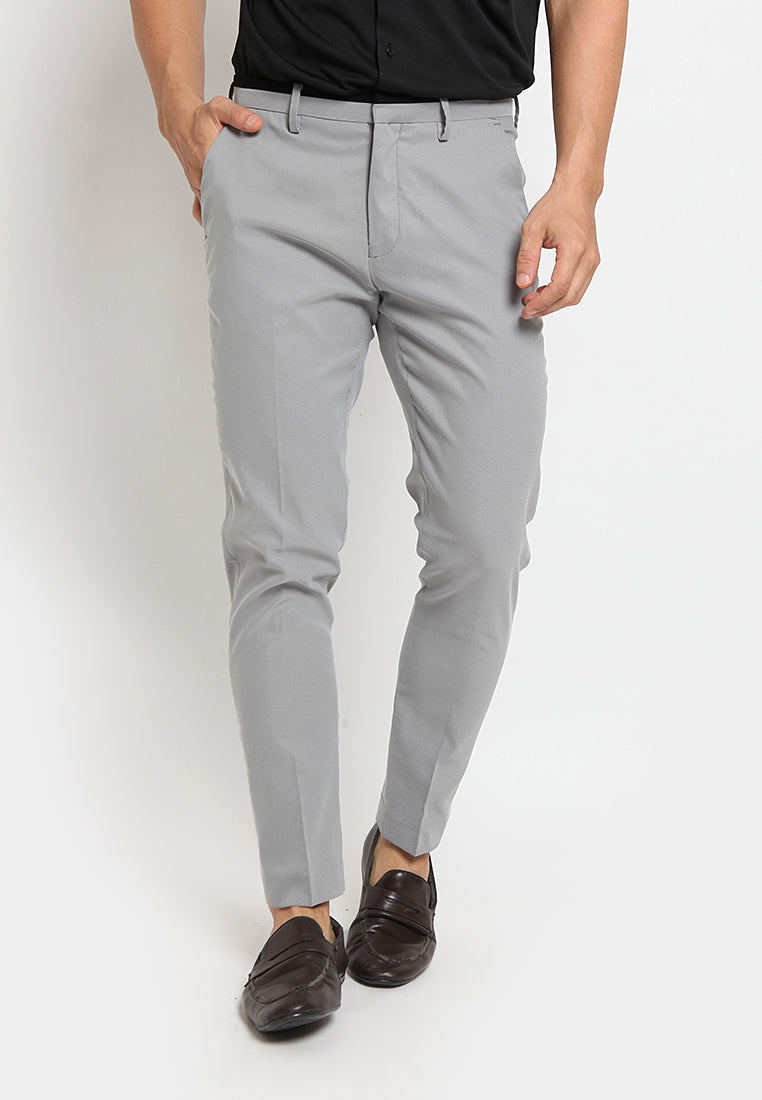 contrast texture suit pants