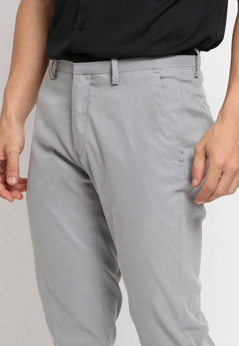contrast texture suit pants