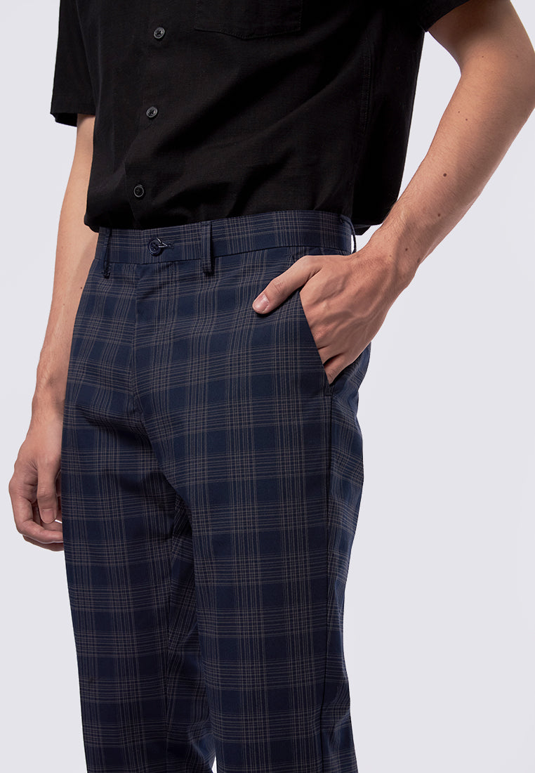 Slim Fit Check Pants