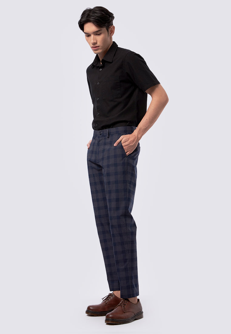 Slim Fit Check Pants