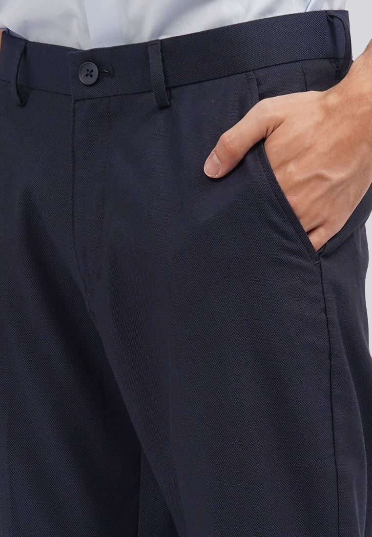 Slim Fit Dobby Pants Navy