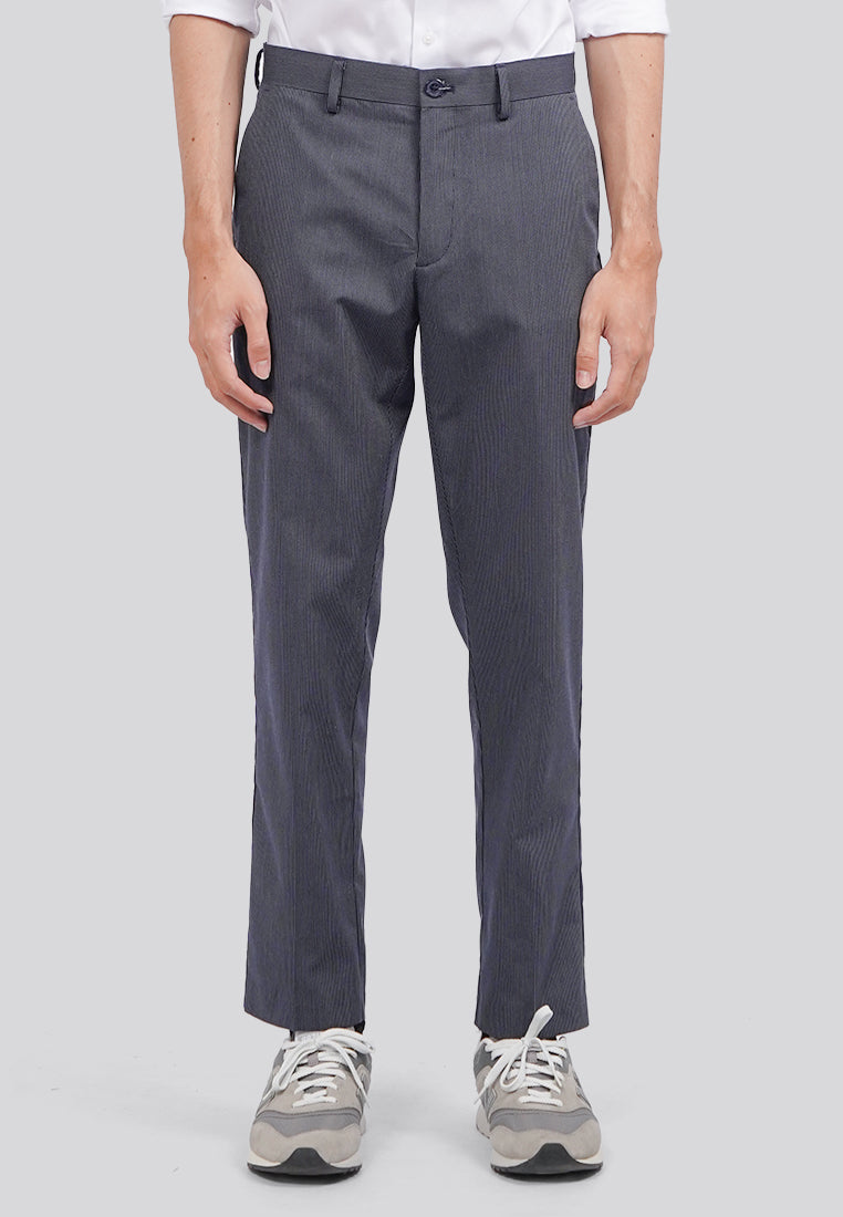 Slim Fit Stripe Pants Navy