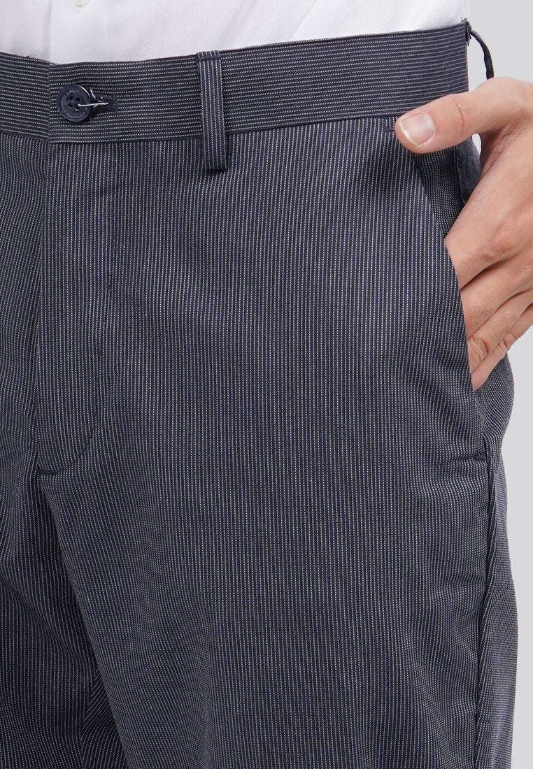 Slim Fit Stripe Pants Navy