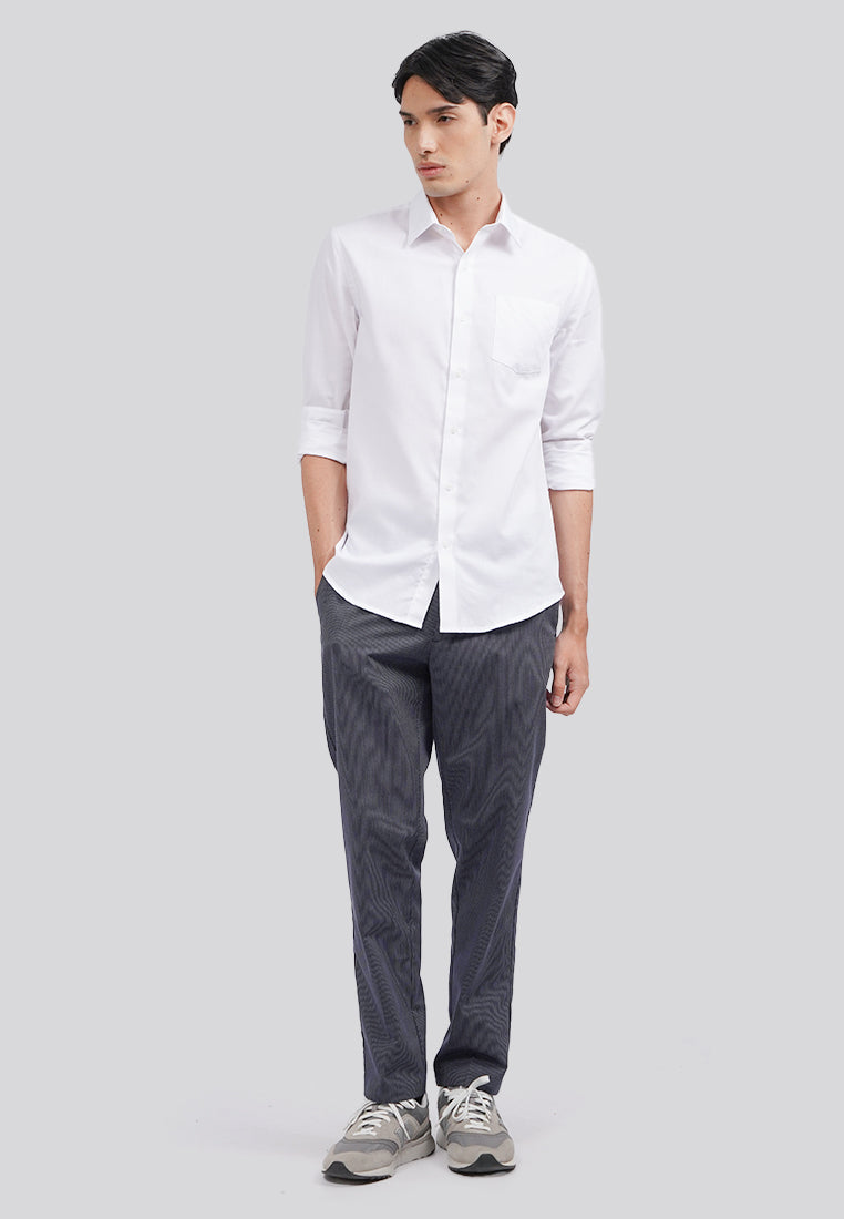 Slim Fit Stripe Pants Navy