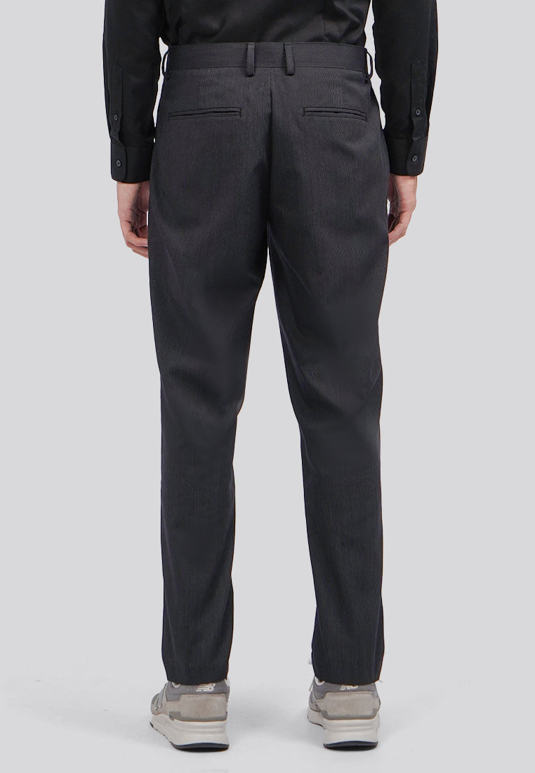 Slim Fit Stripe Pants Black