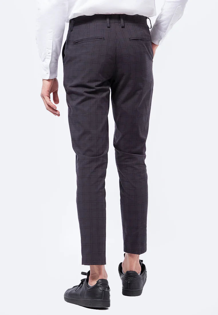 Slim Fit Checks Long Pants