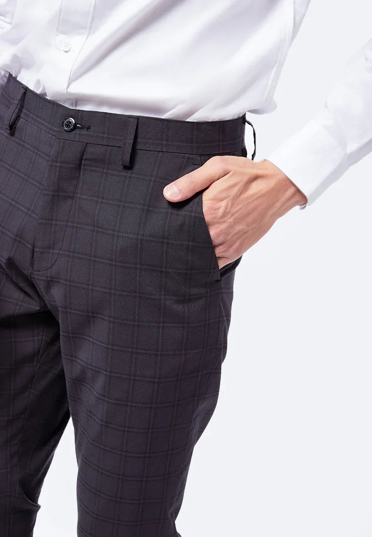 Slim Fit Checks Long Pants
