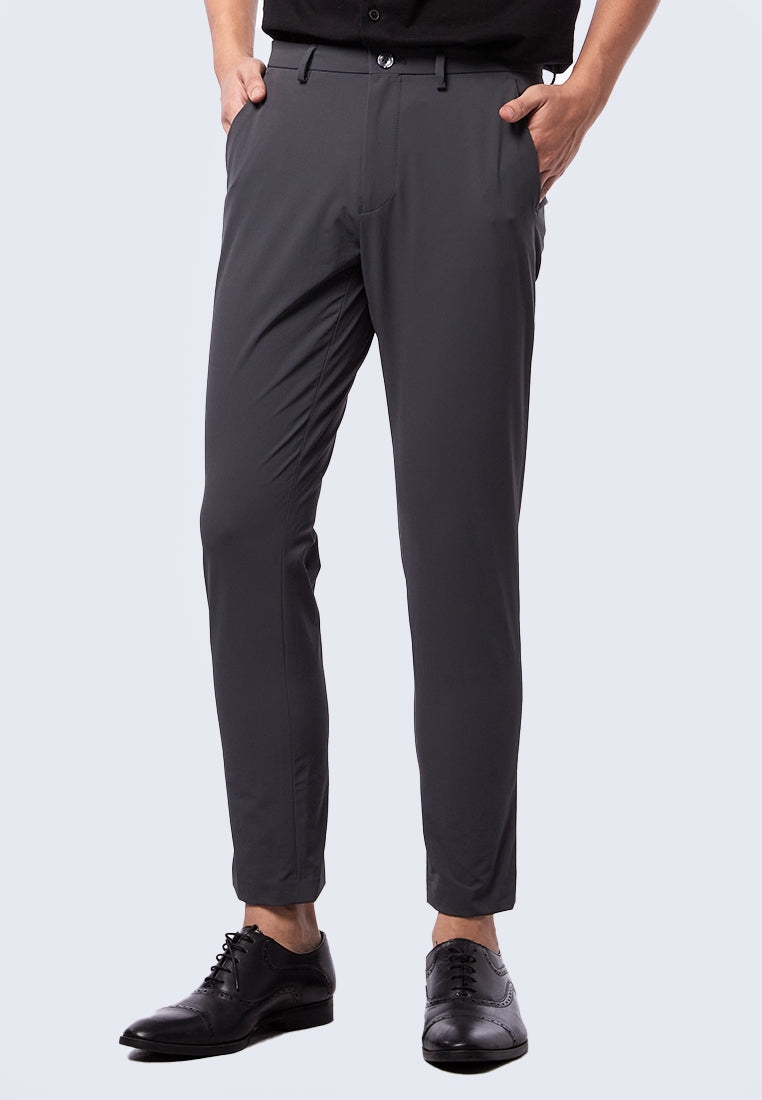 Slim Fit Formal Pants Dark Grey