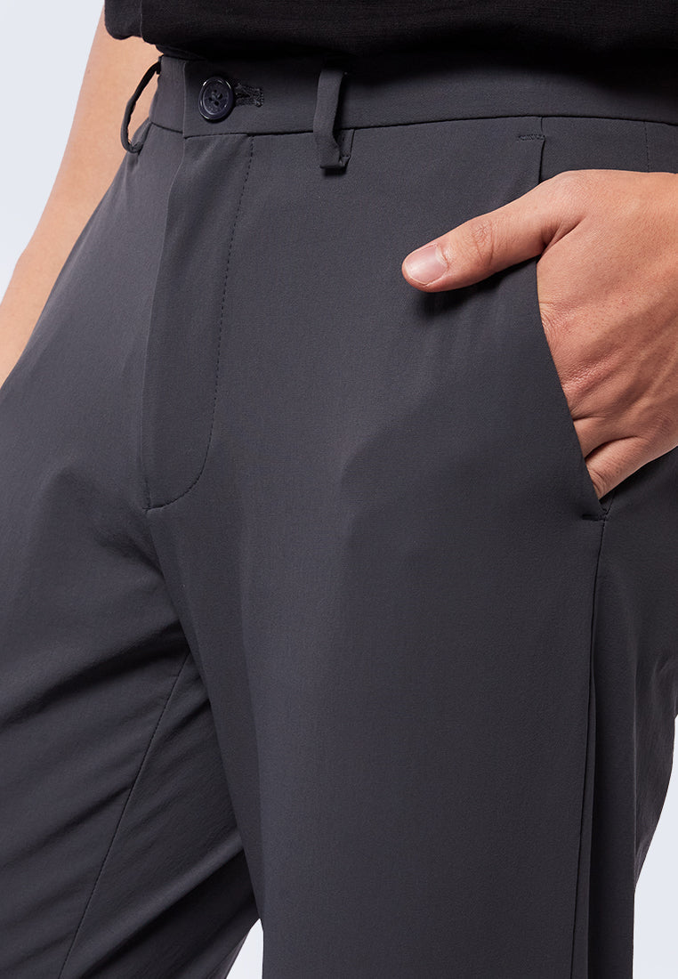 Slim Fit Formal Pants Dark Grey