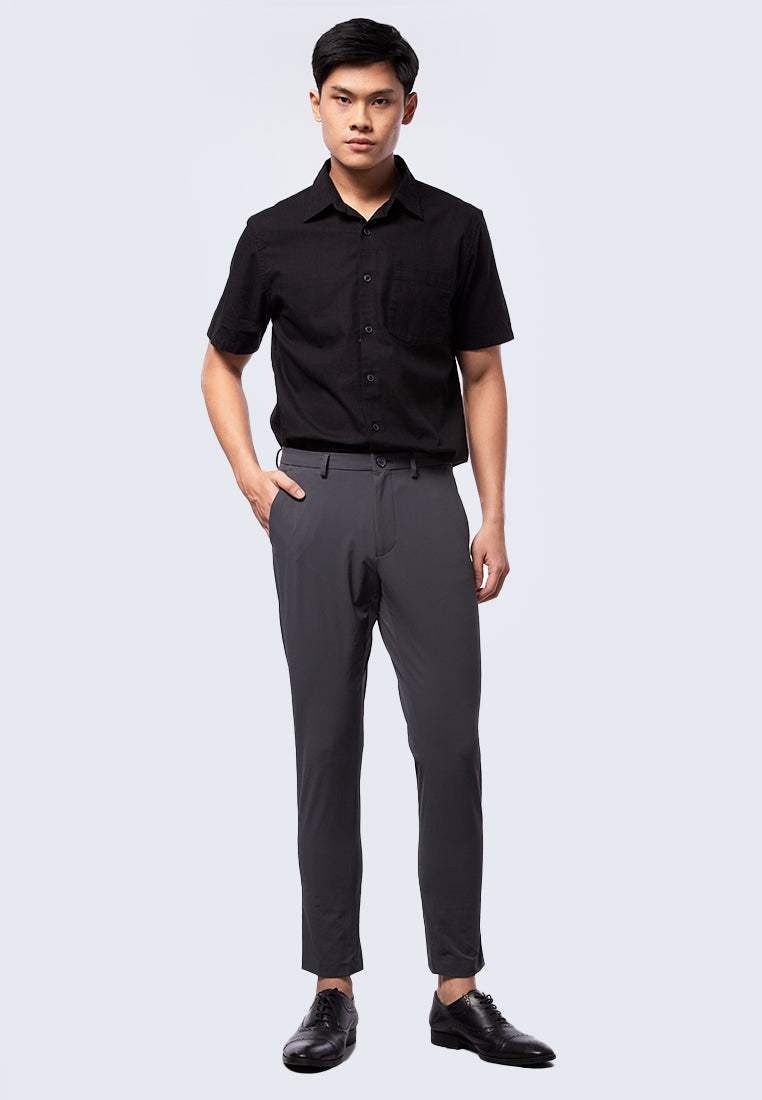 Slim Fit Formal Pants Dark Grey