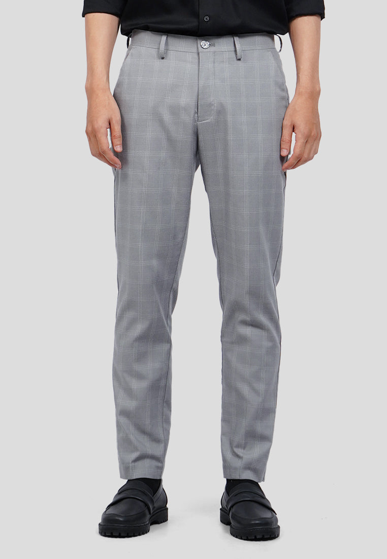 Slim Fit Check Pants