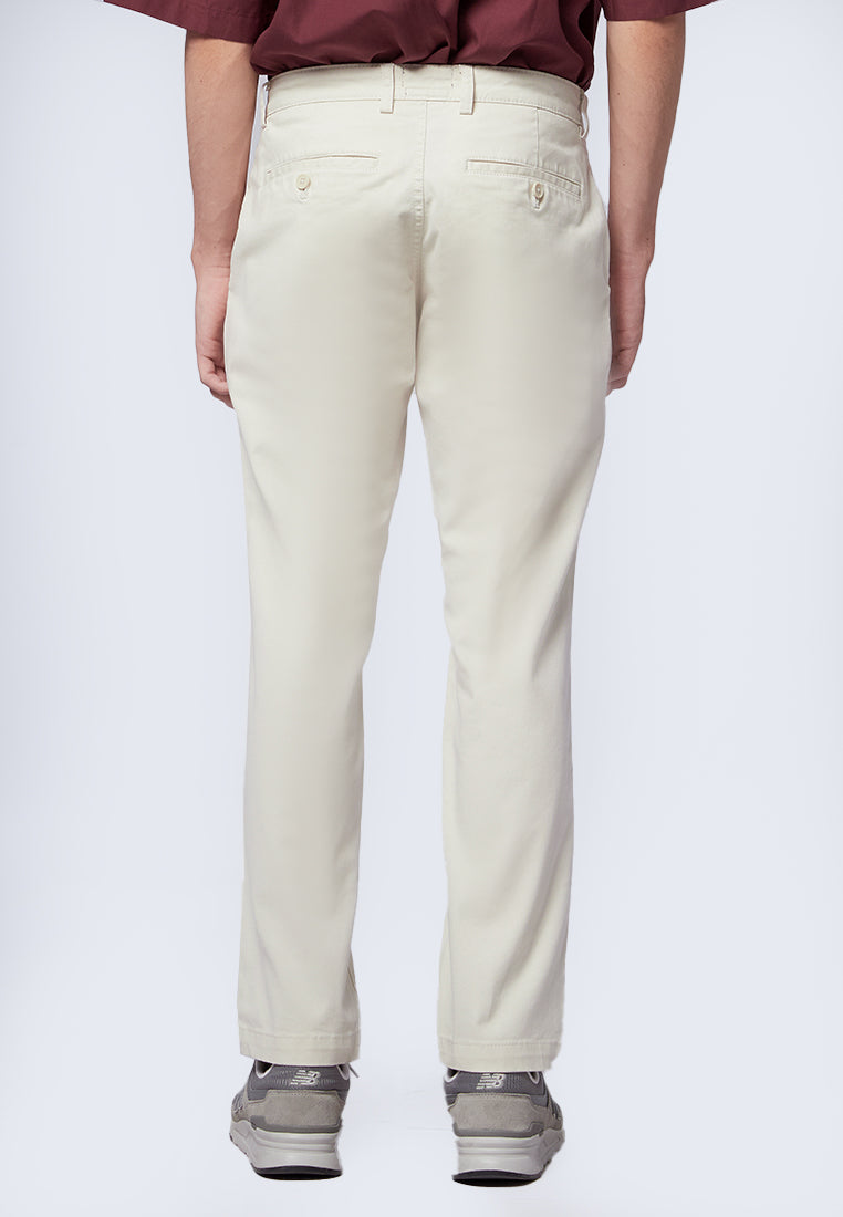 Slim Fit Chinos Pants Ecru