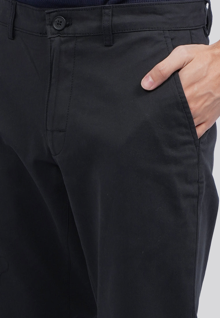 Slim Fit Chinos Pants Black
