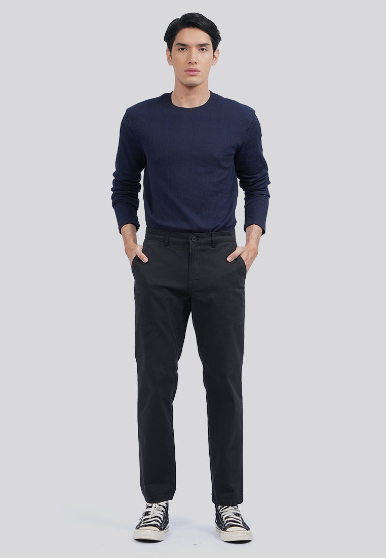 Slim Fit Chinos Pants Black