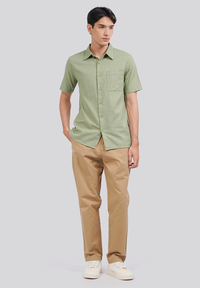 Slim Fit Drawstring Pants Khaki