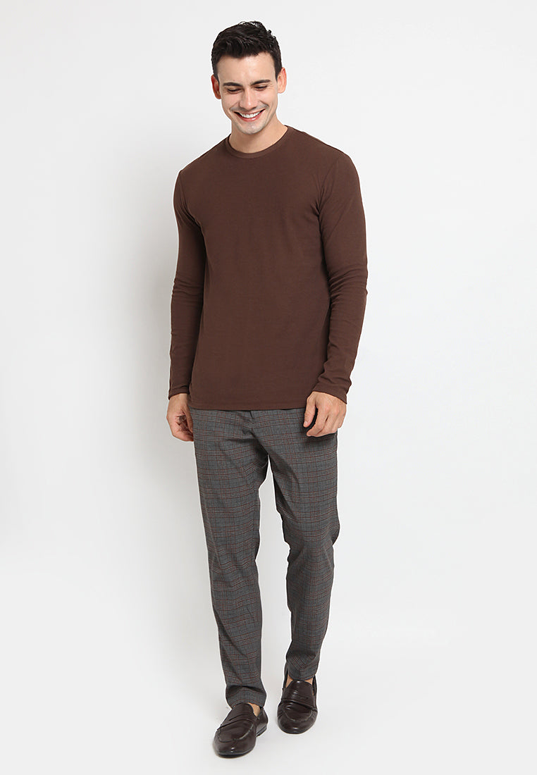 plaid casual long pants