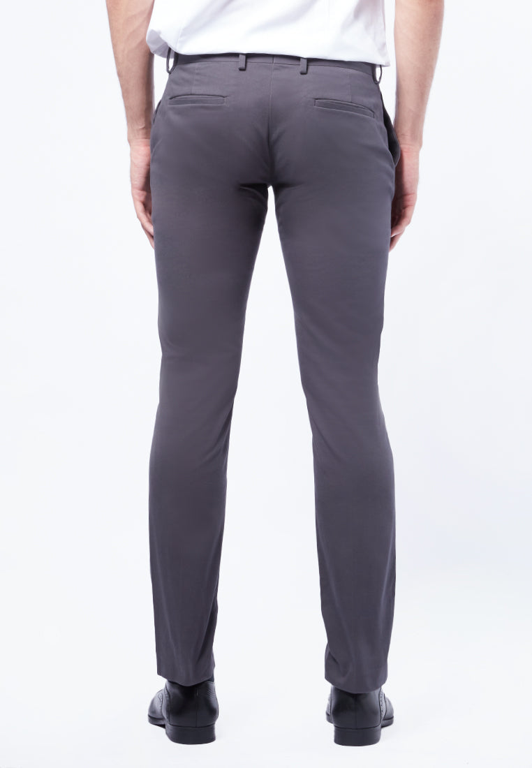 Skinny Fit Dress Up Pants Dark Grey