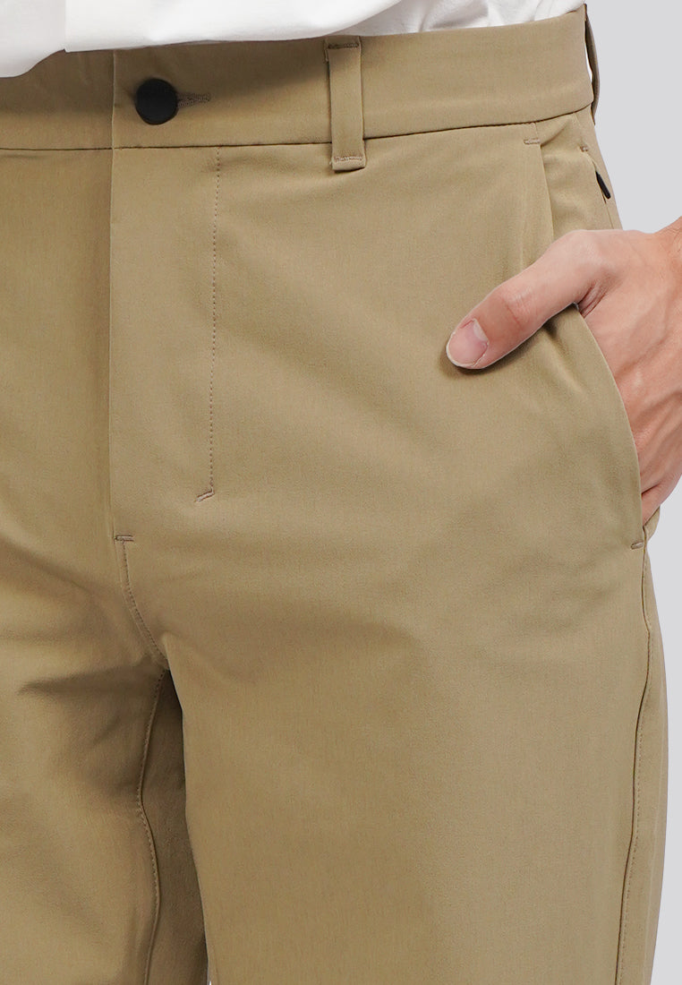 Regular Fit 4-Way Stretch Pants Sand