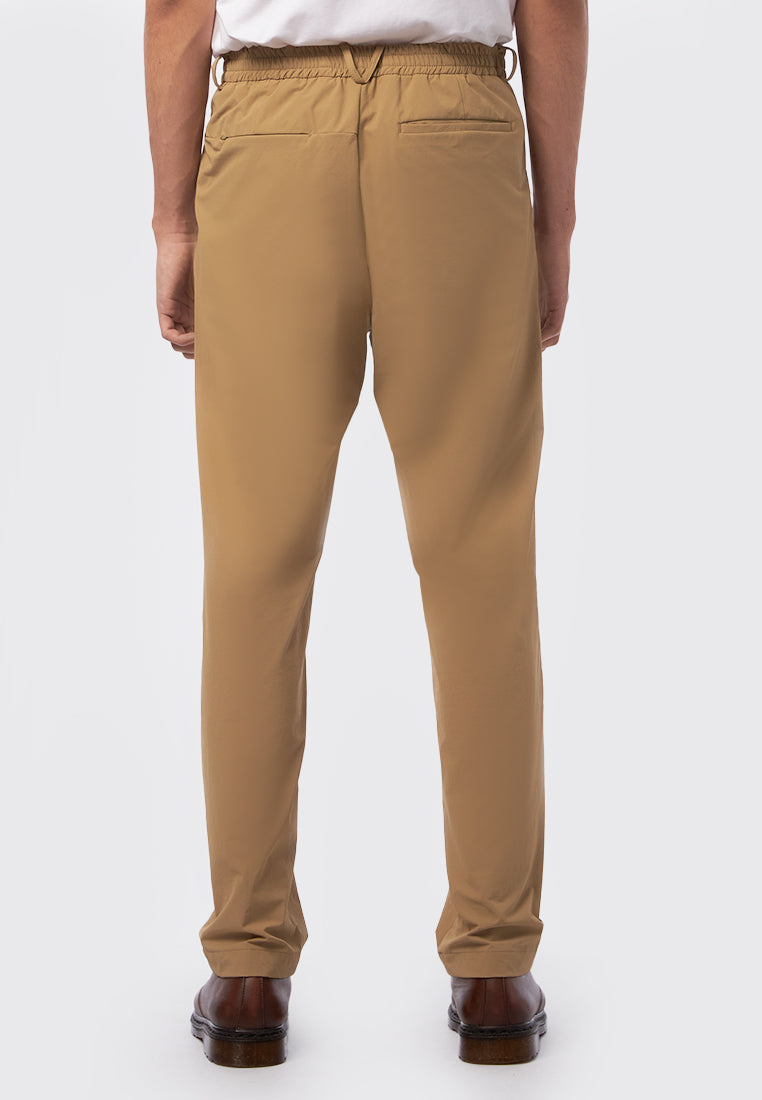 4-Way Stretch Pleat Pants Khaki