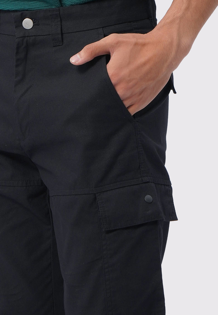 Regular Fit Cargo Pants Black