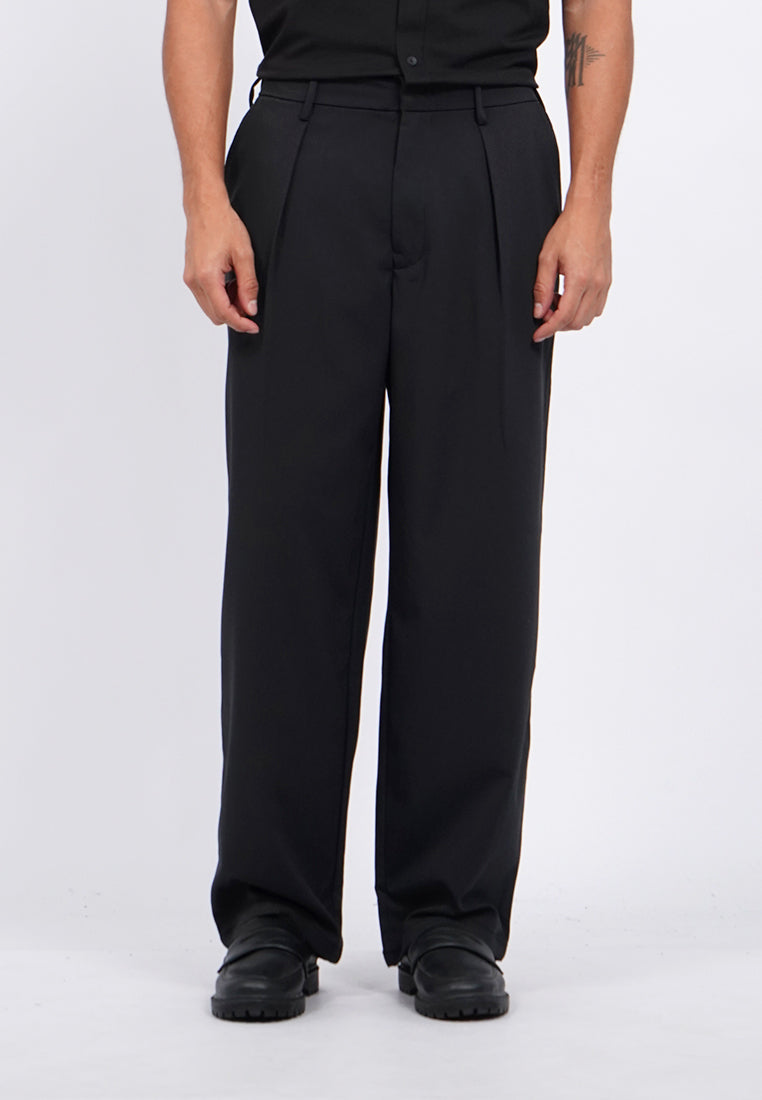 Pleat Details Relaxed Fit Pants