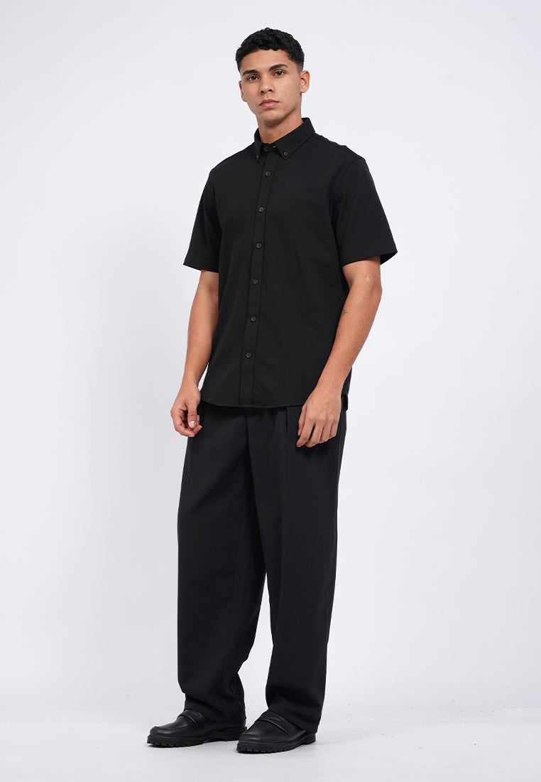 Pleat Details Relaxed Fit Pants