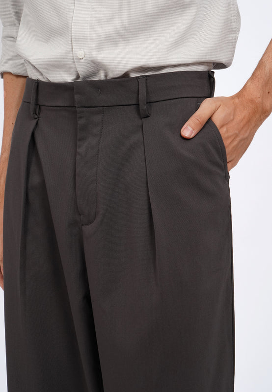 Relaxed Fit Long Pants with Pleats