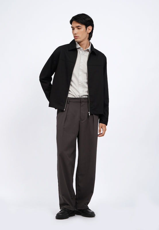 Relaxed Fit Long Pants with Pleats