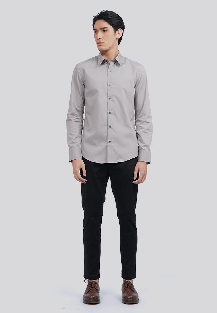 Slim Fit Basic Long Sleeve Shirt