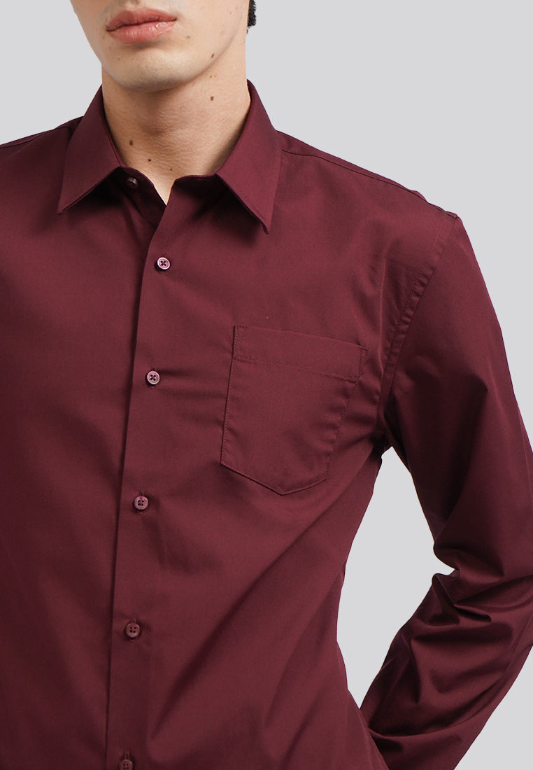 Slim Fit Long Sleeve Basic Shirt