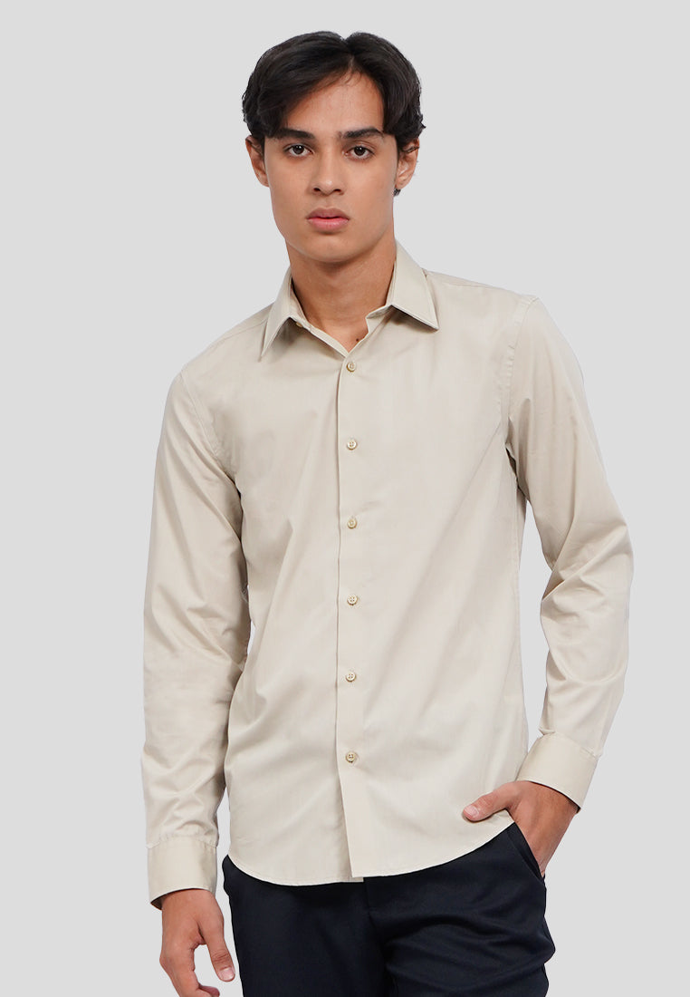 Easy Care Slim Fit Long Sleeve Basic Shirt